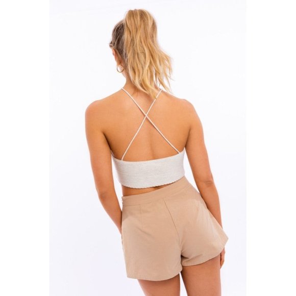 LE LIS HALTER CROCHET KNIT TOP - Picture 3 of 13